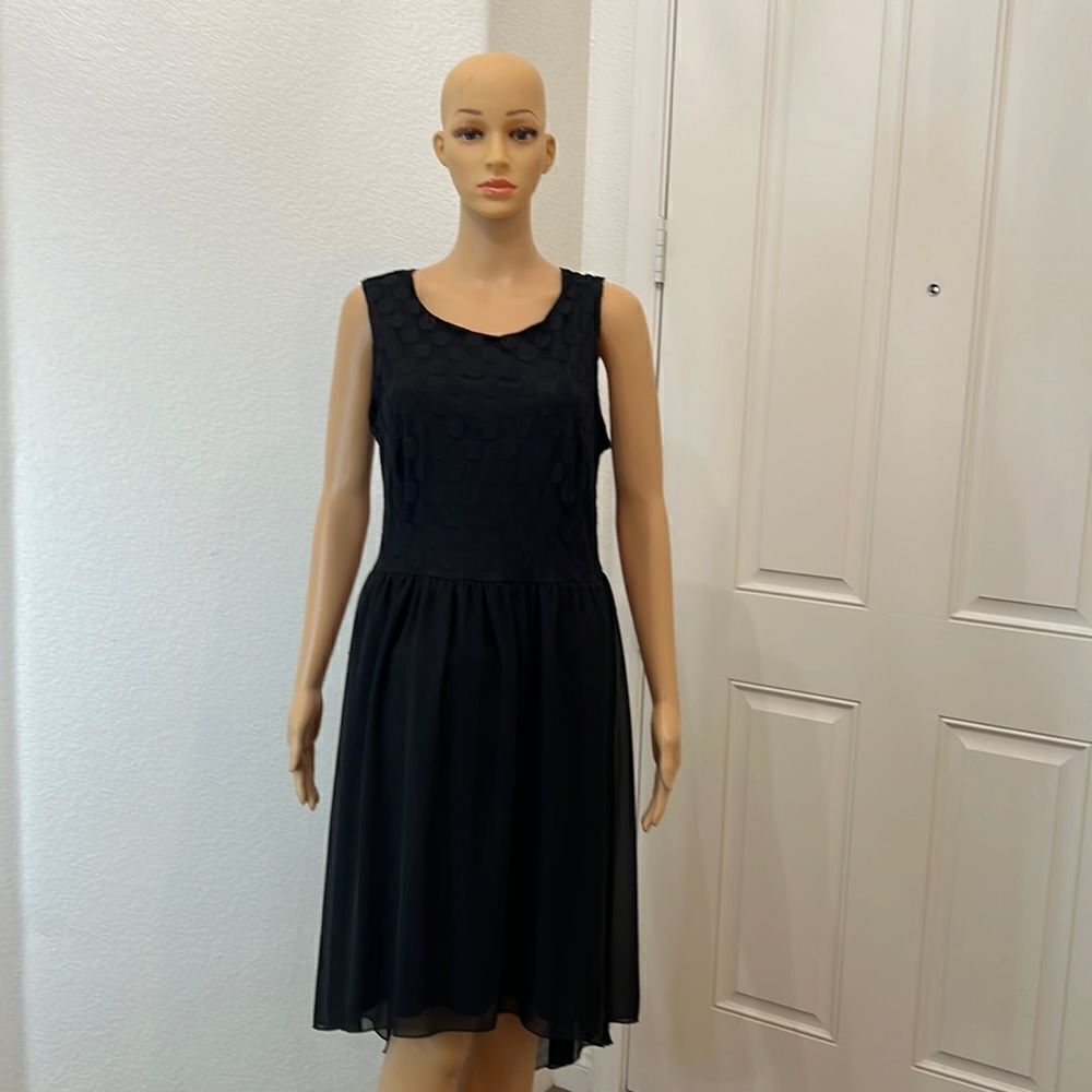 Sweet Storm Black Dress Size 14W Scoop Neck Sleeveless Lined Hi Low Zipper Back